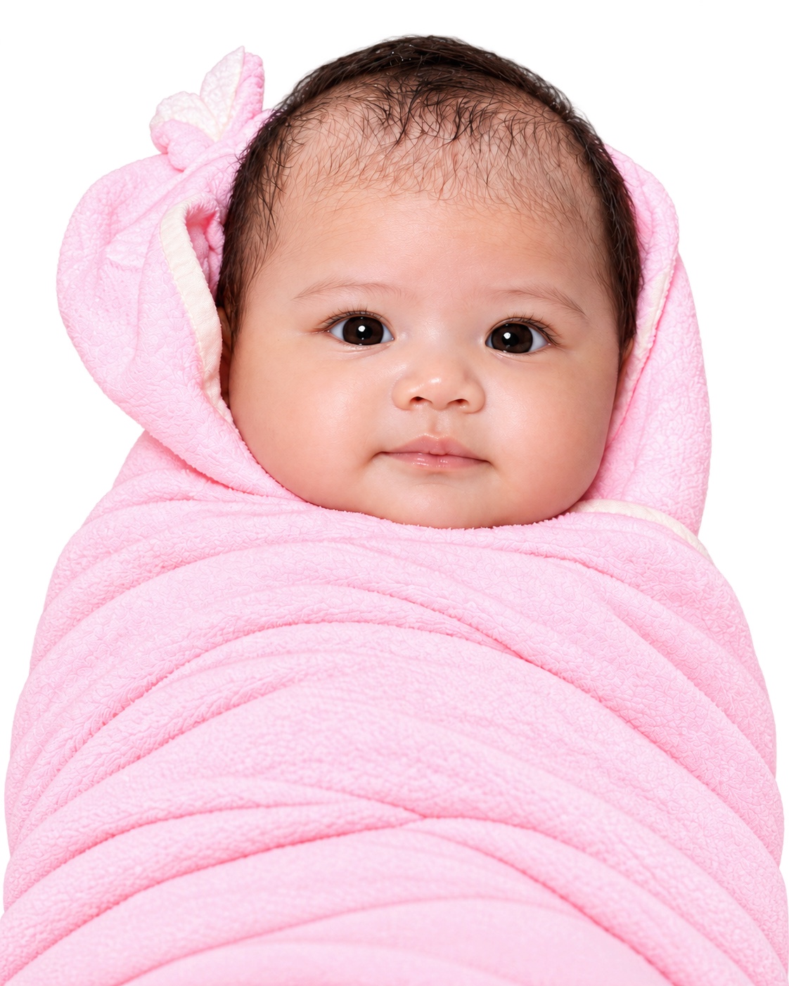 Dorothea Maeve wrapped in pink